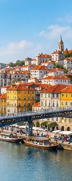 Porto riverfront and the Dom Luis I Bridge