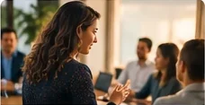 Colleagues in a relaxed team discussion